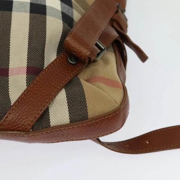 BURBERRY Shoulder Bag Canvas Brown Auth BA1646 - Picture 4 of 16